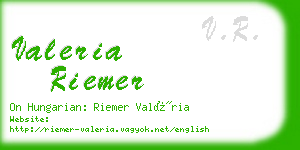 valeria riemer business card